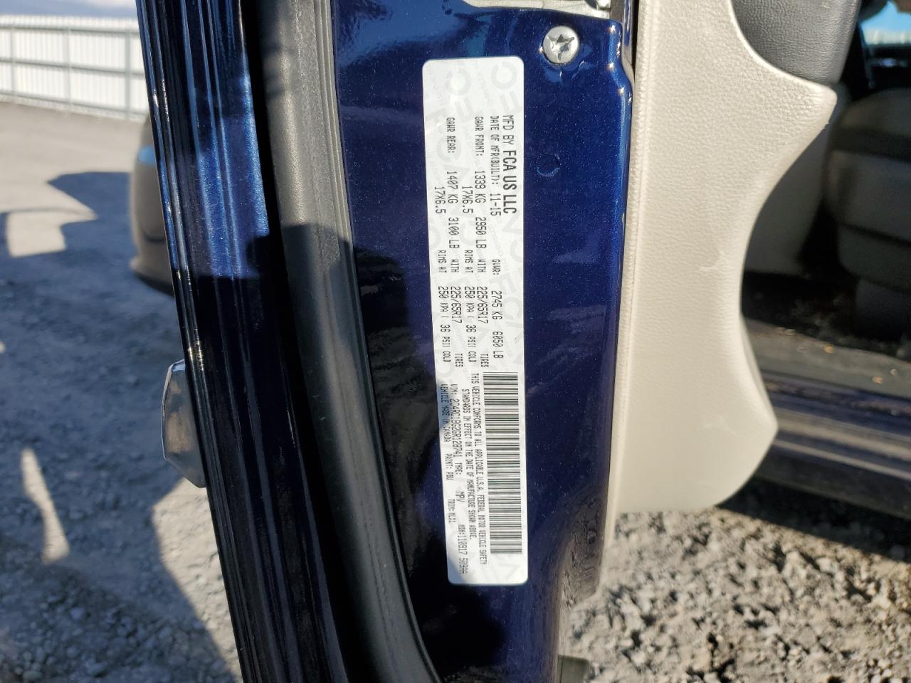 2016 Chrysler Town & Country Touring VIN: 2C4RC1BG2GR128741 Lot: 93736515