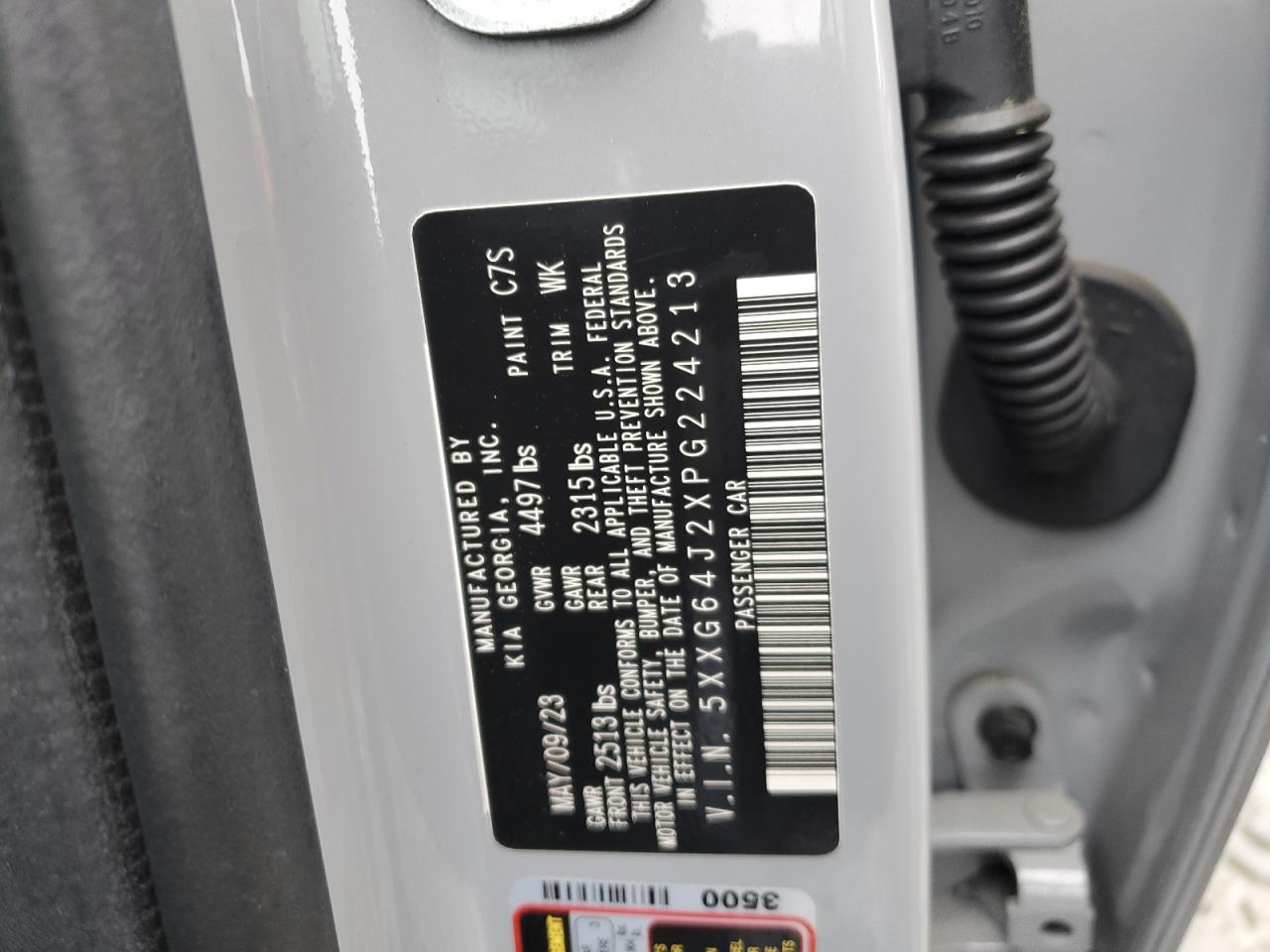 2023 Kia K5 Gt Line VIN: 5XXG64J2XPG224213 Lot: 93045345