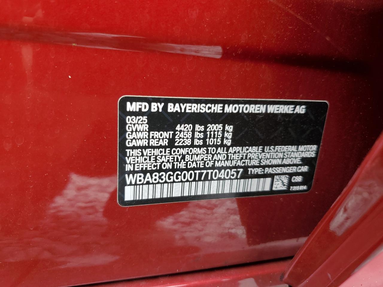 2026 BMW 228 VIN: WBA83GG00T7T04057 Lot: 87422845