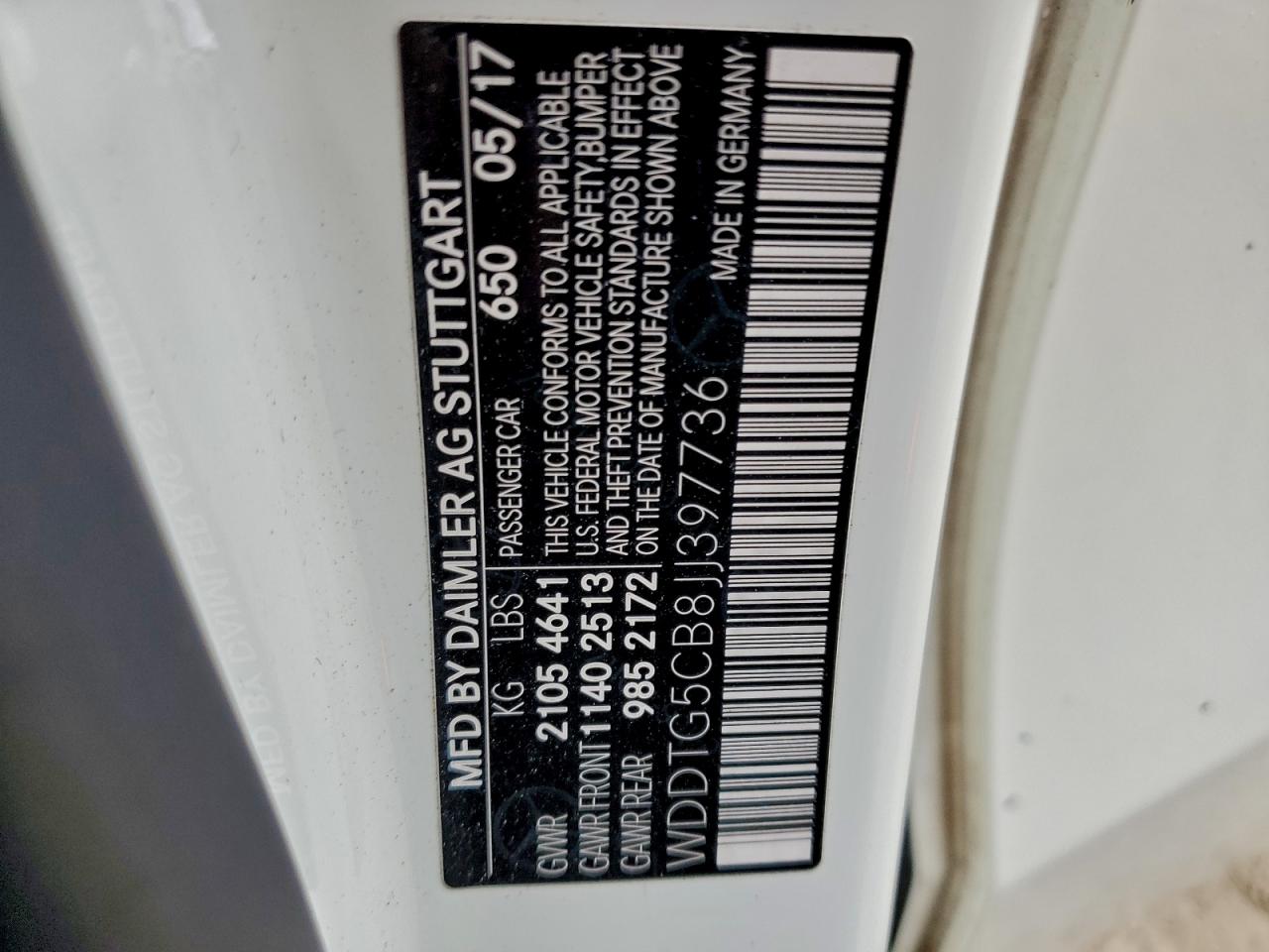 2018 Mercedes-Benz Gla 45 Amg VIN: WDDTG5CB8JJ397736 Lot: 93858425