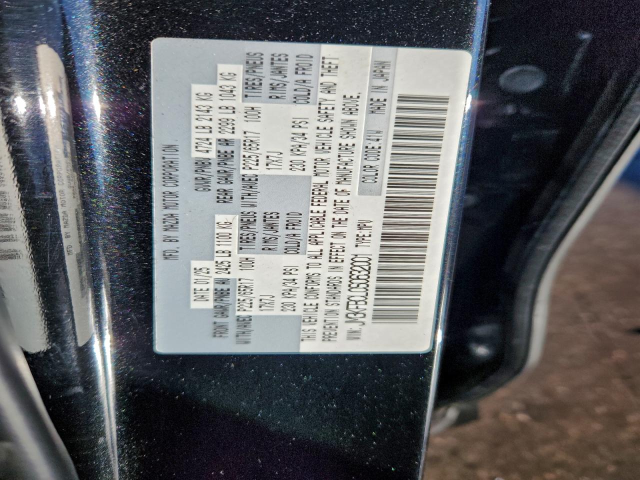 2025 Mazda Cx-5 Preferred VIN: JM3KFBCL0S0632001 Lot: 94359805