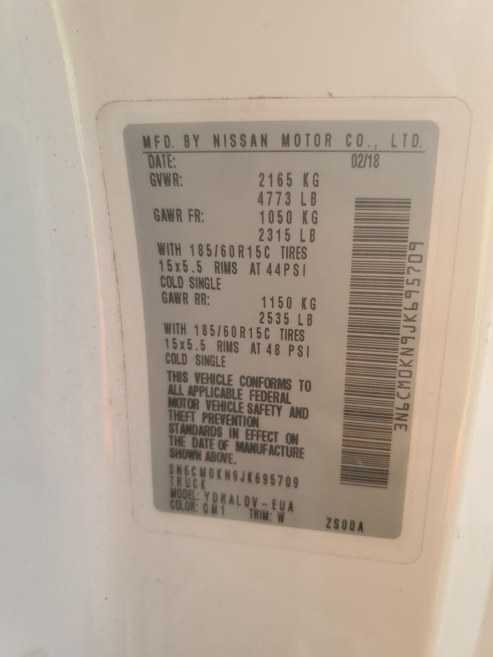 2018 Nissan Nv200 Delivery Van VIN: 3N6CM0KN9JK695709 Lot: 92887425