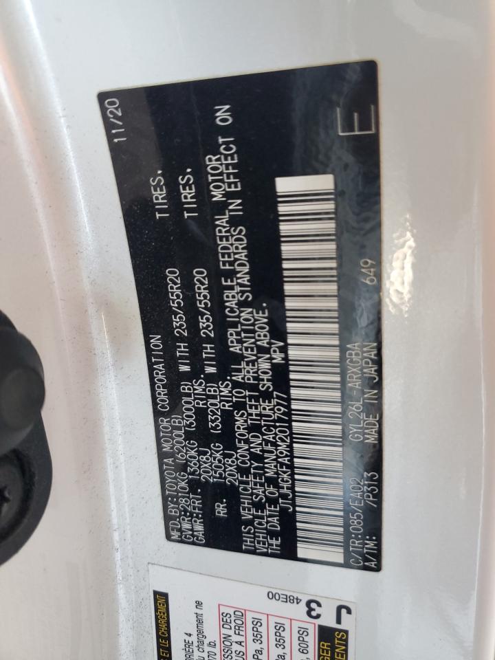 2021 Lexus Rx 450H L VIN: JTJHGKFA9M2017977 Lot: 93768525