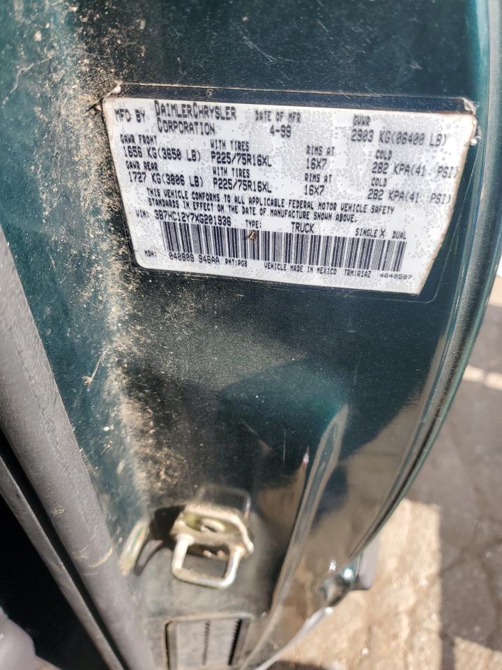 1999 Dodge Ram 1500 VIN: 3B7HC12Y7XG201936 Lot: 90822775