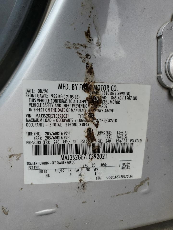 2020 Ford Ecosport Se VIN: MAJ3S2GE7LC392021 Lot: 92816445