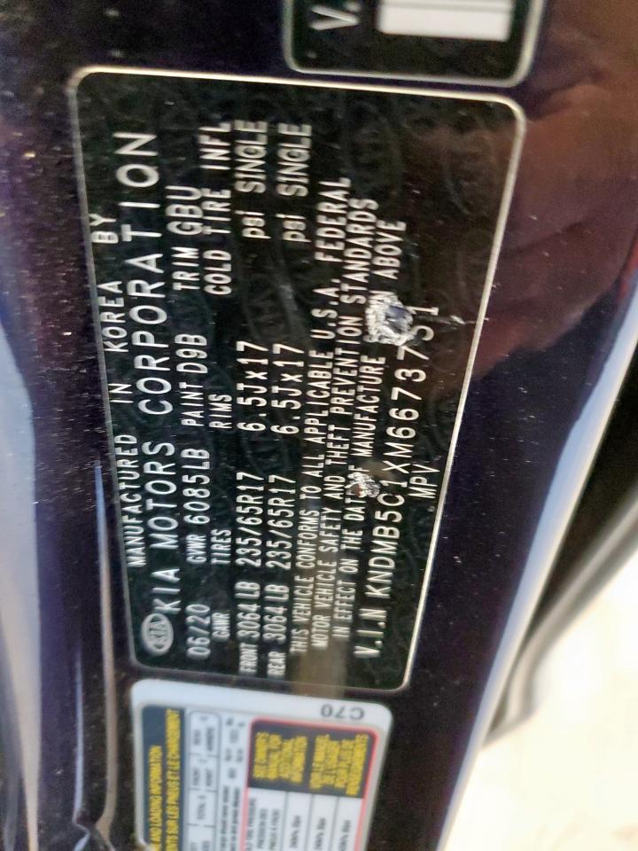 2021 Kia Sedona Lx VIN: KNDMB5C1XM6673751 Lot: 92851245