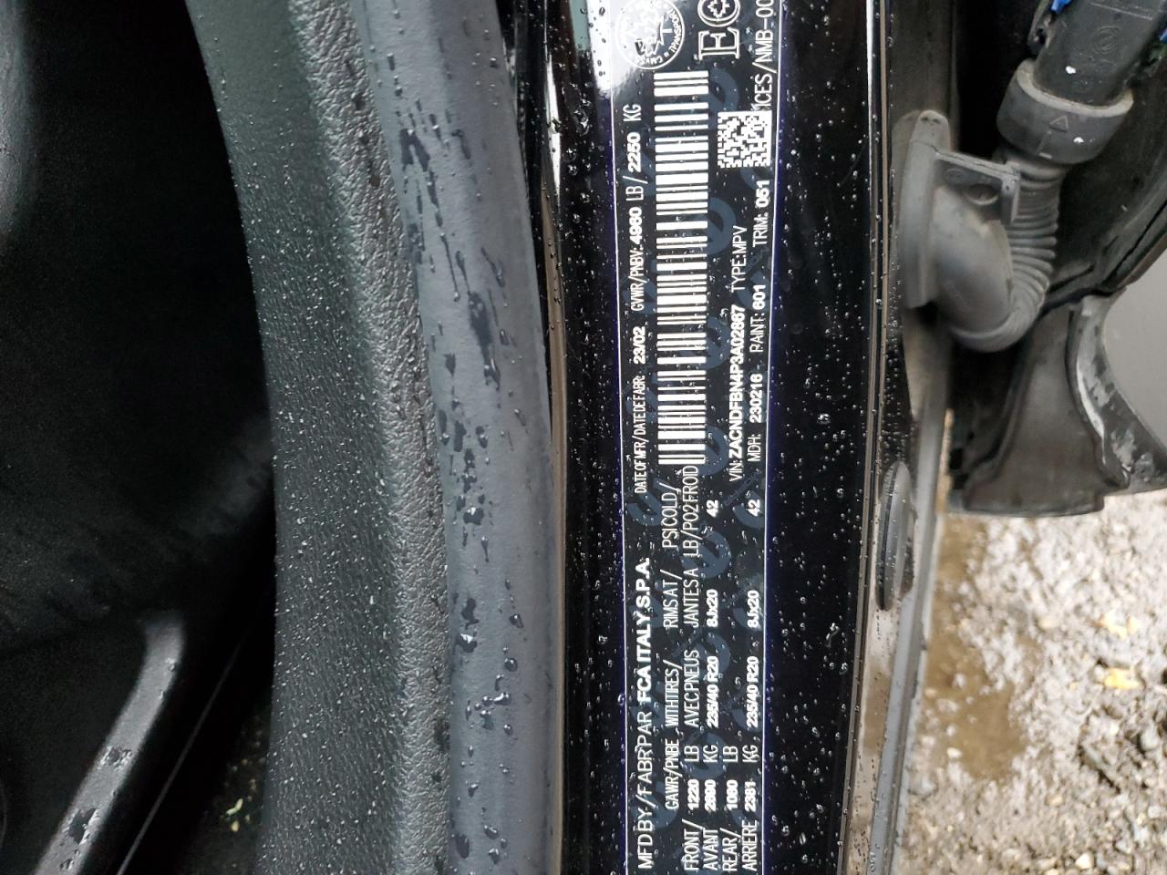 2023 Dodge Hornet Gt Plus VIN: ZACNDFBN4P3A02867 Lot: 86320405