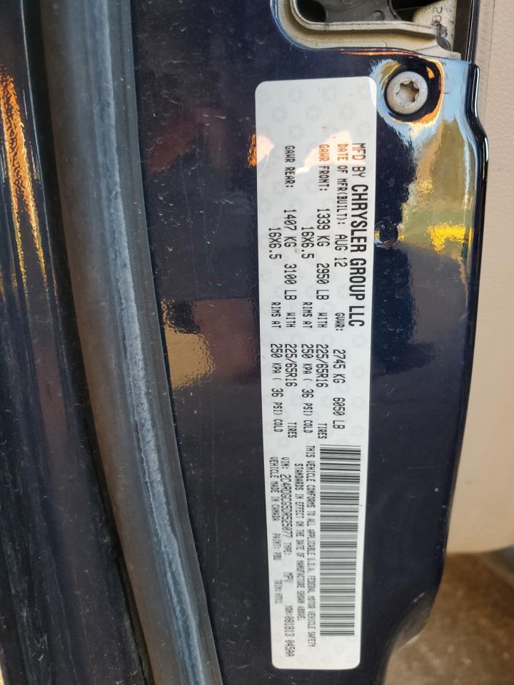 2013 Dodge Grand Caravan Sxt VIN: 2C4RDGCG5DR525077 Lot: 92349815