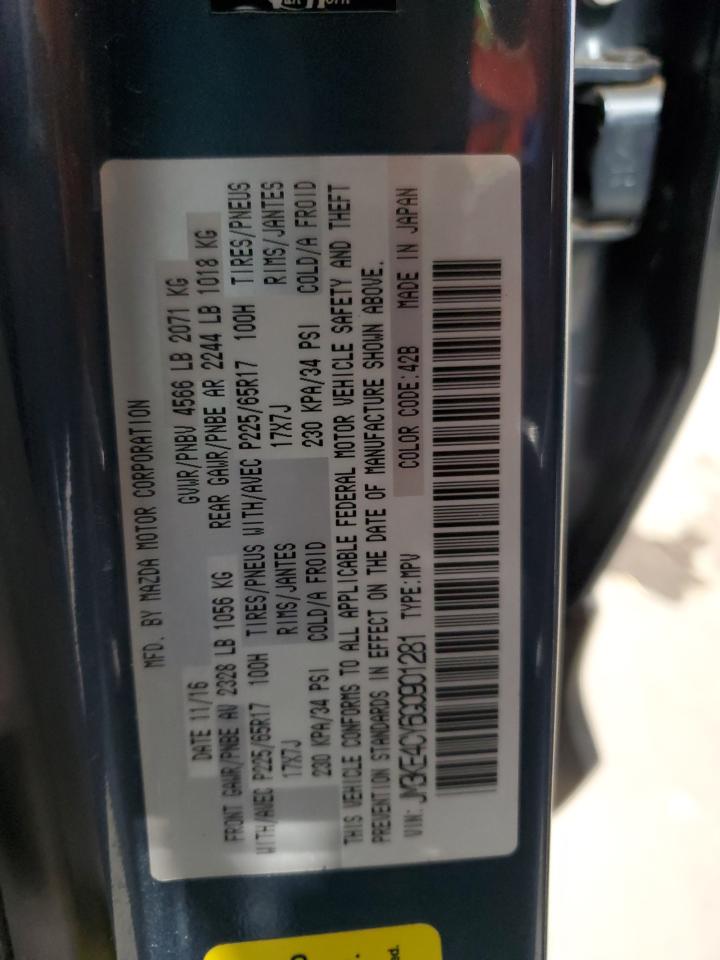 2016 Mazda Cx-5 Touring VIN: JM3KE4CY6G0901281 Lot: 92328665