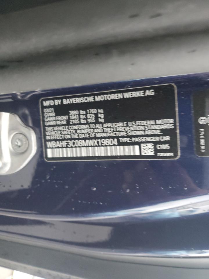 2021 BMW Z4 Sdrive30I VIN: WBAHF3C08MWX19804 Lot: 91682105