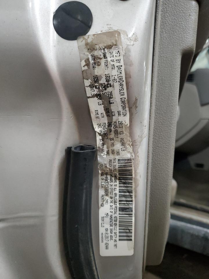 2007 Jeep Commander VIN: 1J8HH48K57C599200 Lot: 91996525