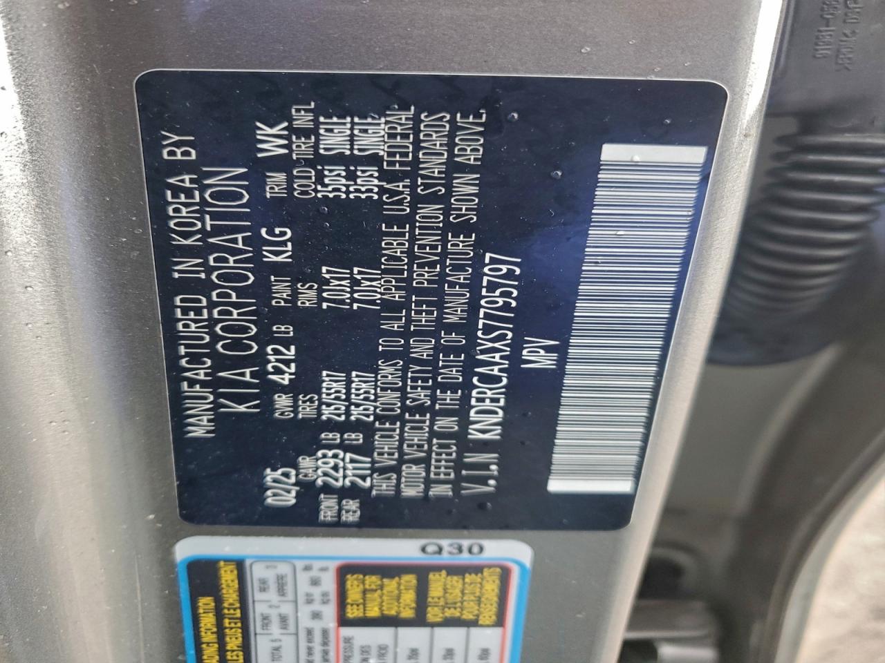 2025 Kia Seltos Ex VIN: KNDERCAAXS7795797 Lot: 94391585