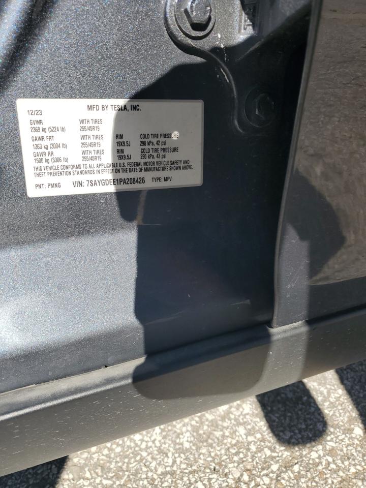 2023 Tesla Model Y VIN: 7SAYGDEE1PA208426 Lot: 91897695