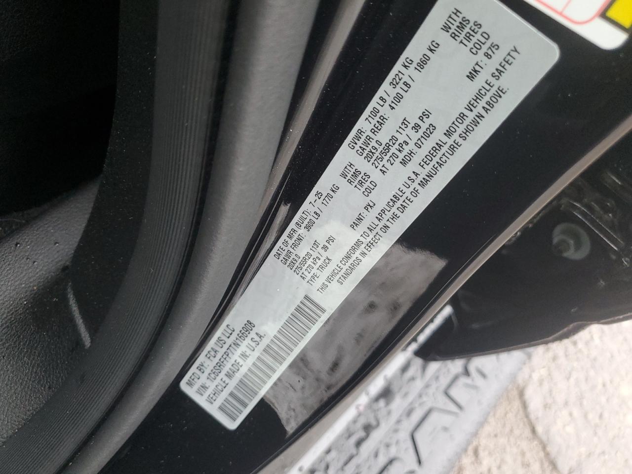 2026 Ram 1500 Big Horn/Lone Star VIN: 1C6SRFFP7TN166908 Lot: 91773505