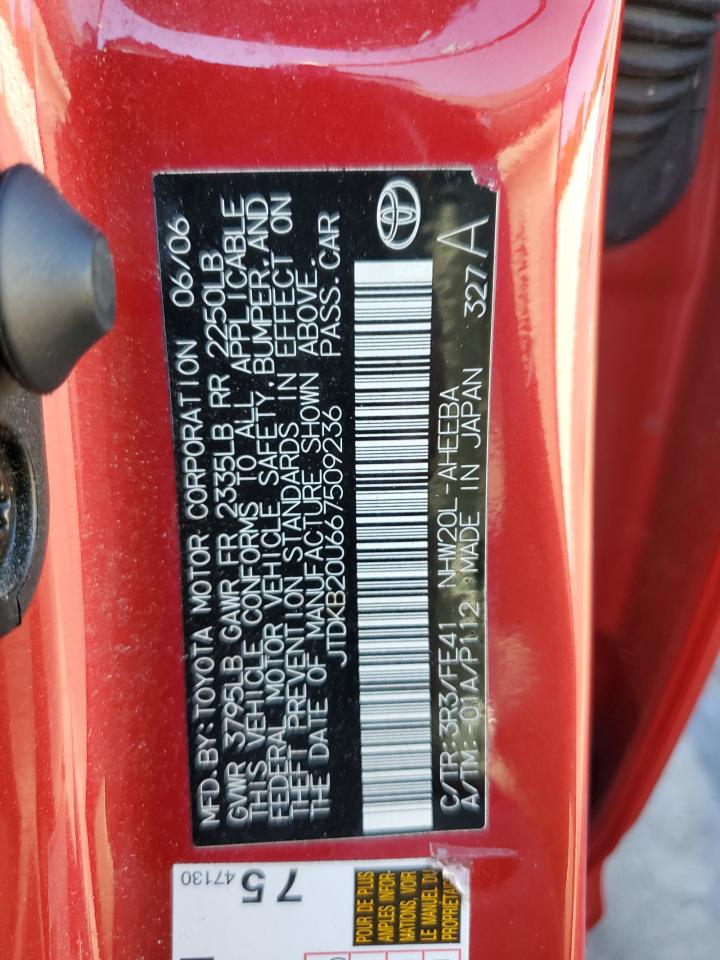 2006 Toyota Prius VIN: JTDKB20U667509236 Lot: 93303485