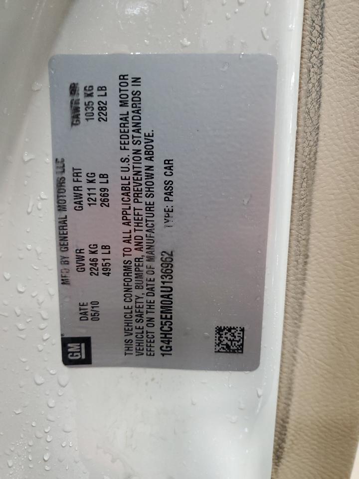 2010 Buick Lucerne Cxl VIN: 1G4HC5EM0AU136962 Lot: 91342315