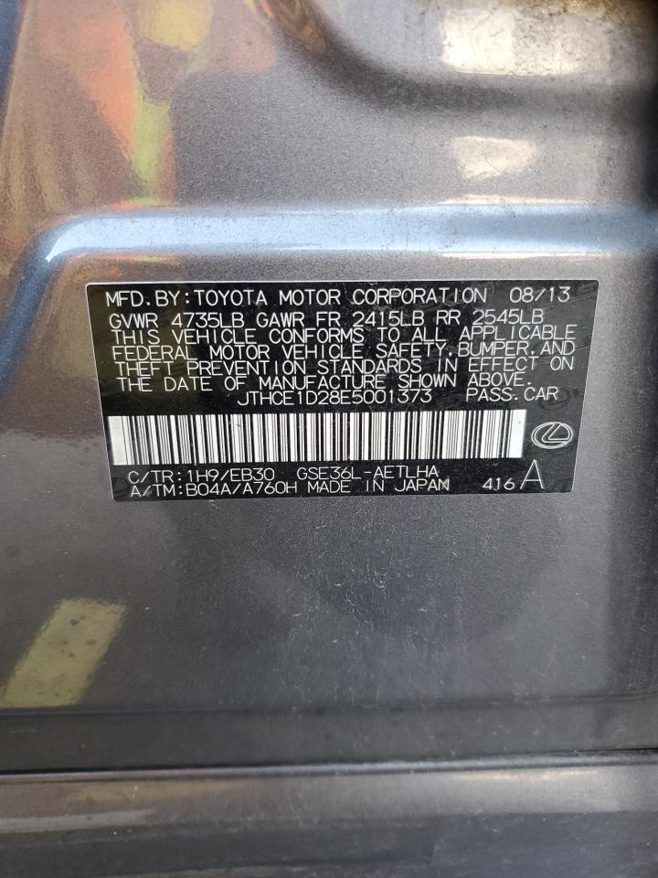 2014 Lexus Is 350 VIN: JTHCE1D28E5001373 Lot: 92904935