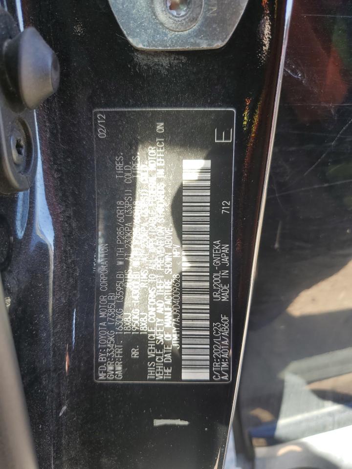 2013 Toyota Land Cruiser VIN: JTMHY7AJ9D4009628 Lot: 91863985