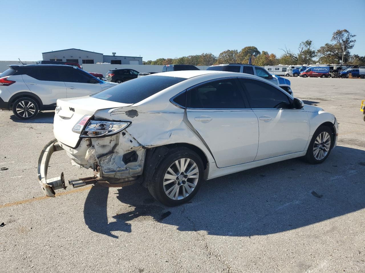 2010 Mazda 6 I white sedan gas 1YVHZ8CH6A5M48735 photo #4