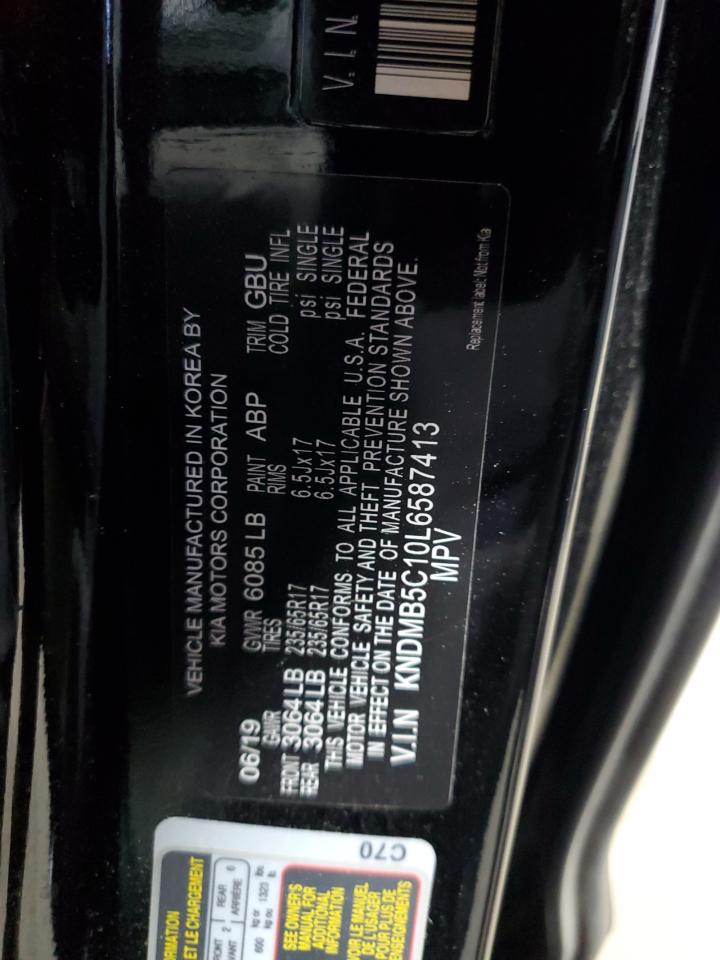 2020 Kia Sedona Lx VIN: KNDMB5C10L6587413 Lot: 91968395