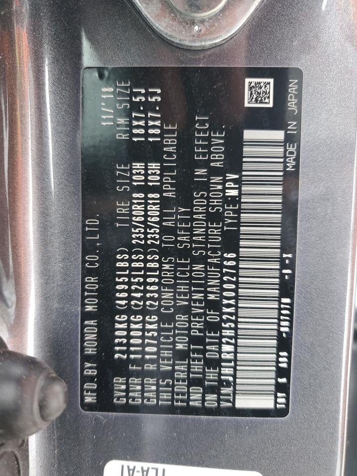 2019 Honda Cr-V Ex VIN: JHLRW2H52KX002766 Lot: 92645715