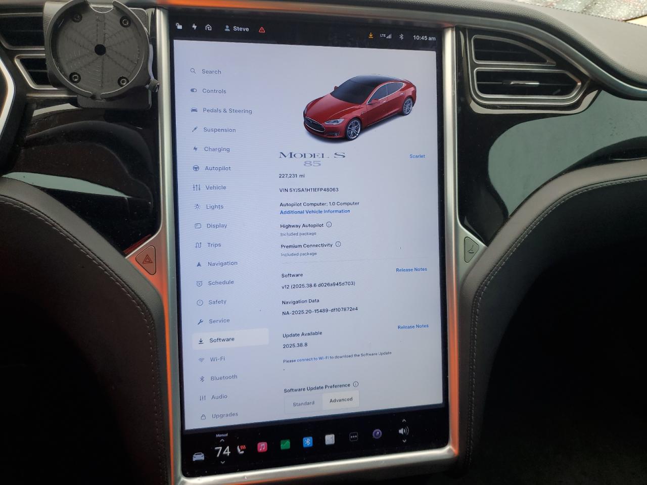 2014 Tesla Model S VIN: 5YJSA1H11EFP48063 Lot: 91274485