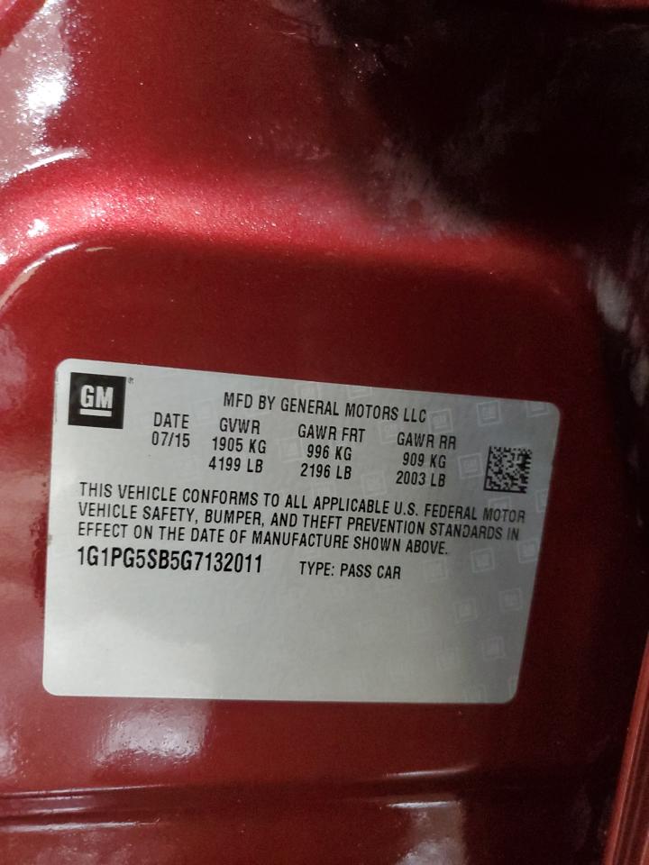 2016 Chevrolet Cruze Limited Ltz VIN: 1G1PG5SB5G7132011 Lot: 91879985