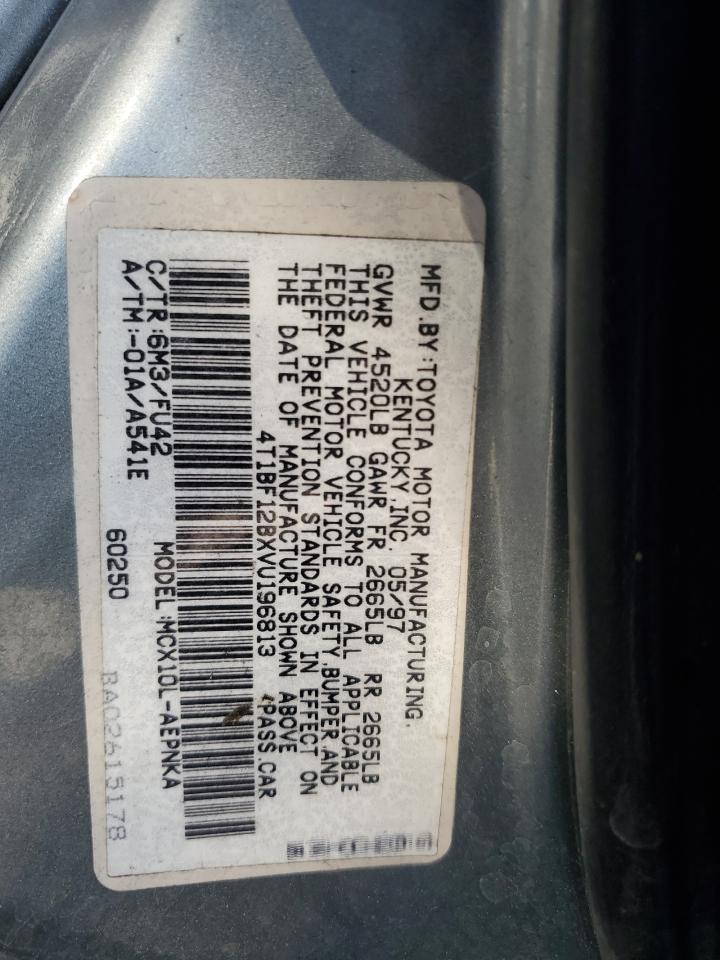 1997 Toyota Avalon Xl VIN: 4T1BF12BXVU196813 Lot: 93661225