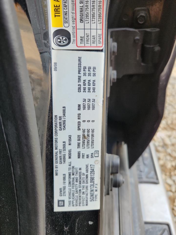 2009 Hummer H3T Alpha VIN: 5GNEN13L098128417 Lot: 92905545