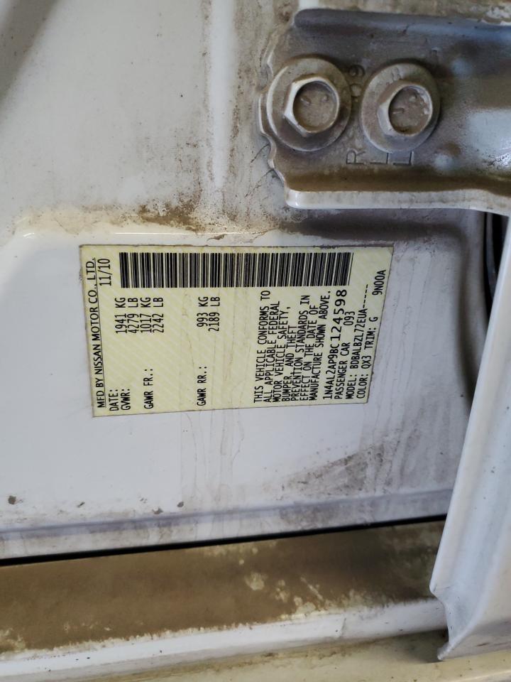 2011 Nissan Altima Base VIN: 1N4AL2AP9BC124598 Lot: 92067835