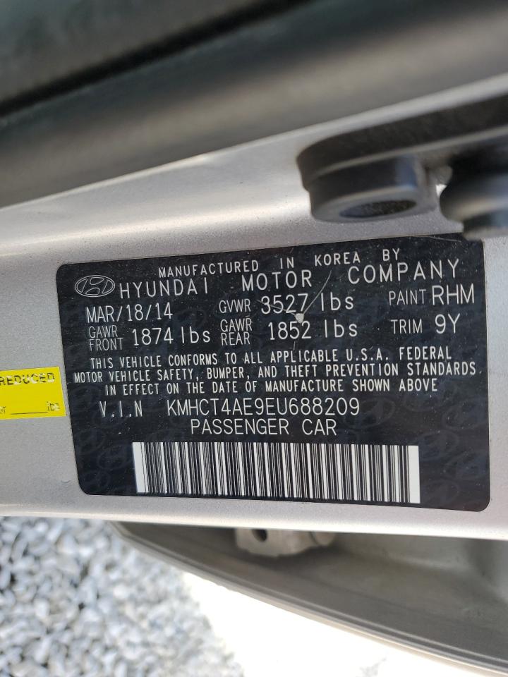 2014 Hyundai Accent Gls VIN: KMHCT4AE9EU688209 Lot: 92716405