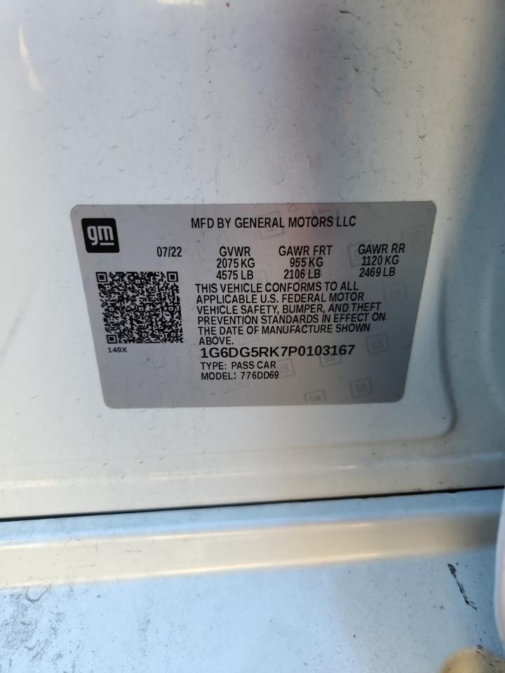 2023 Cadillac Ct4 Sport VIN: 1G6DG5RK7P0103167 Lot: 93434435