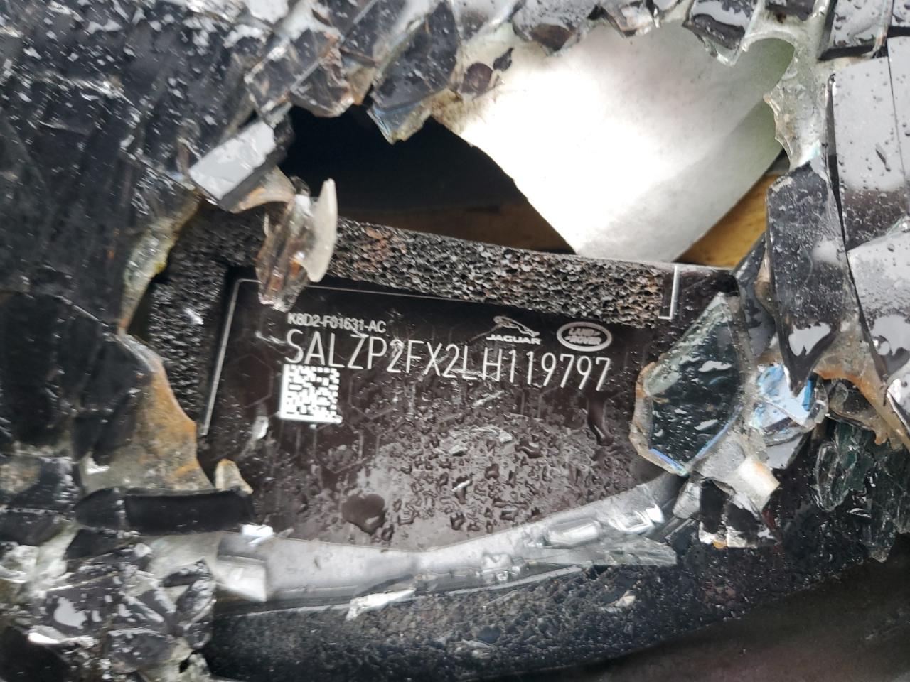 2020 Land Rover Range Rover Evoque Se VIN: SALZP2FX2LH119797 Lot: 92102705