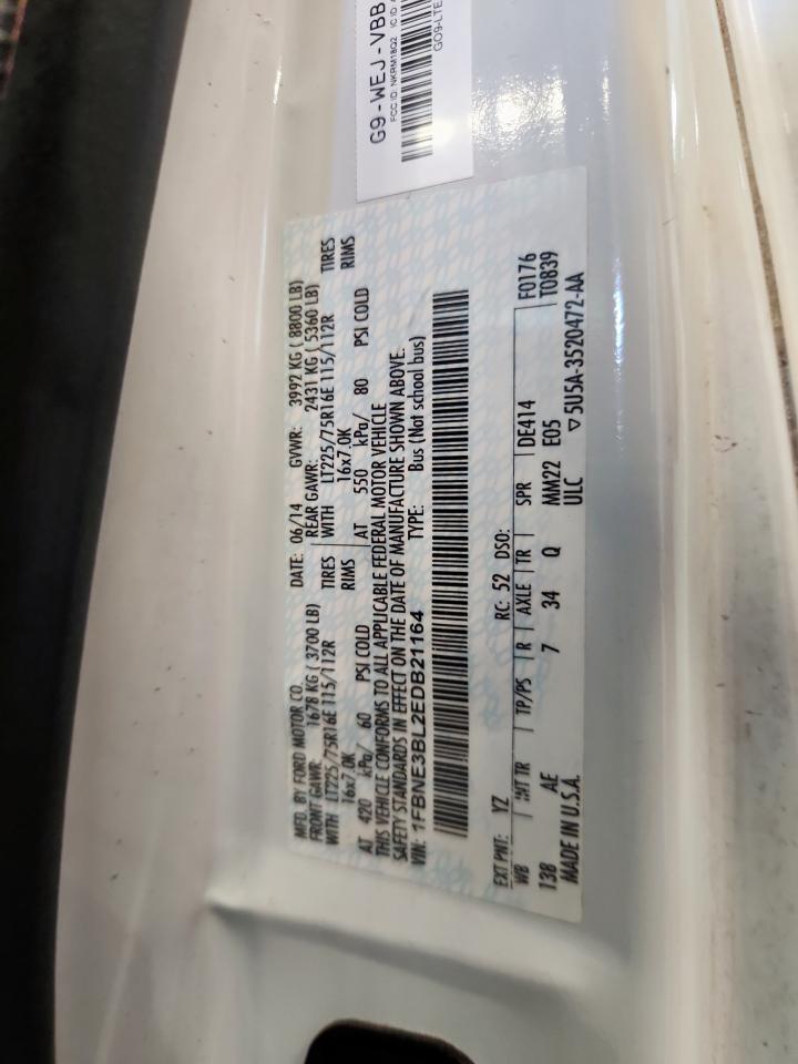 2014 Ford Econoline E350 Super Duty Wagon VIN: 1FBNE3BL2EDB21164 Lot: 92696415