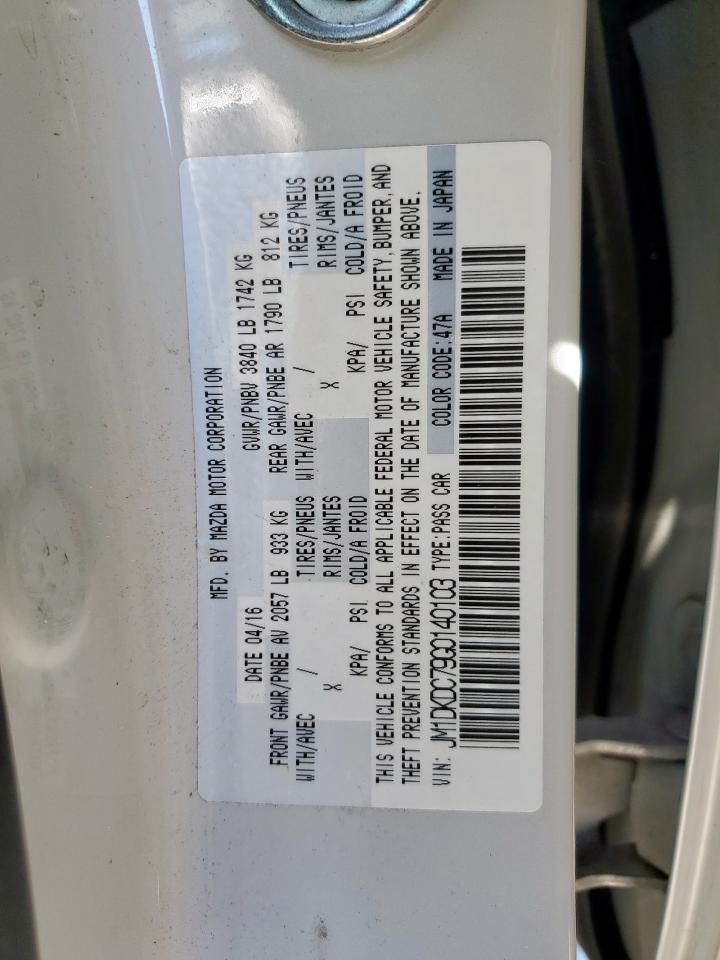 2016 Mazda Cx-3 Touring VIN: JM1DKDC79G0140103 Lot: 92716895