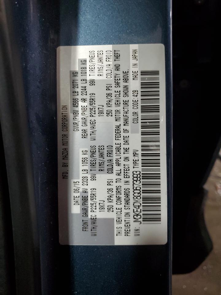 2016 Mazda Cx-5 Gt VIN: JM3KE4DY8G0673993 Lot: 92214065