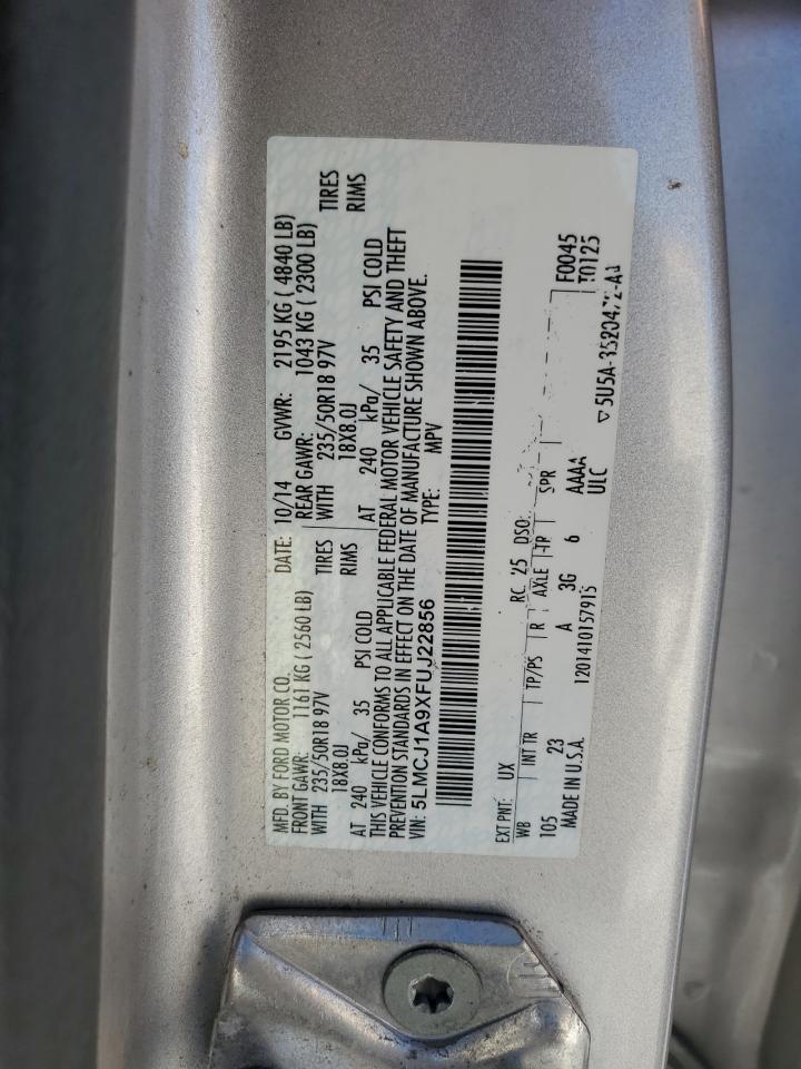 2015 Lincoln Mkc VIN: 5LMCJ1A9XFUJ22856 Lot: 92081035