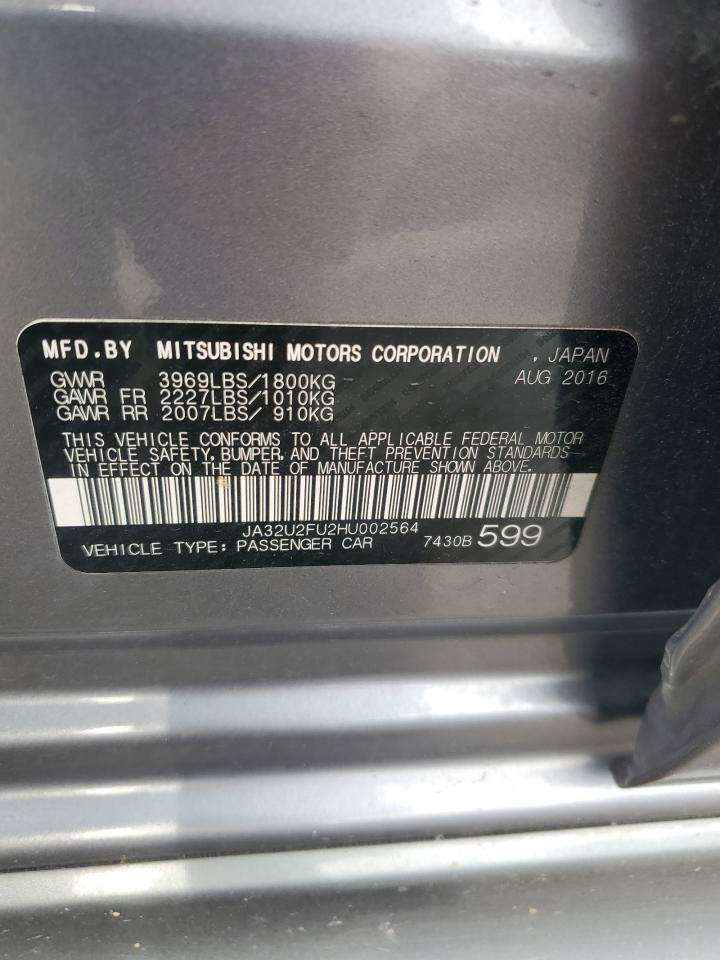 2017 Mitsubishi Lancer Es VIN: JA32U2FU2HU002564 Lot: 93451245