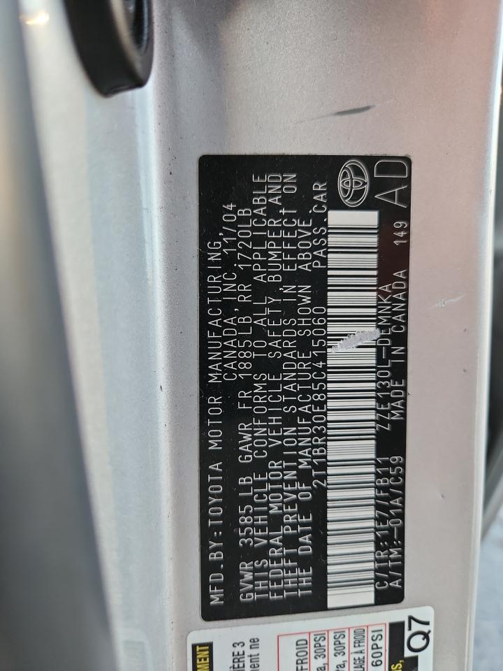 2005 Toyota Corolla Ce VIN: 2T1BR30E85C415060 Lot: 91468715