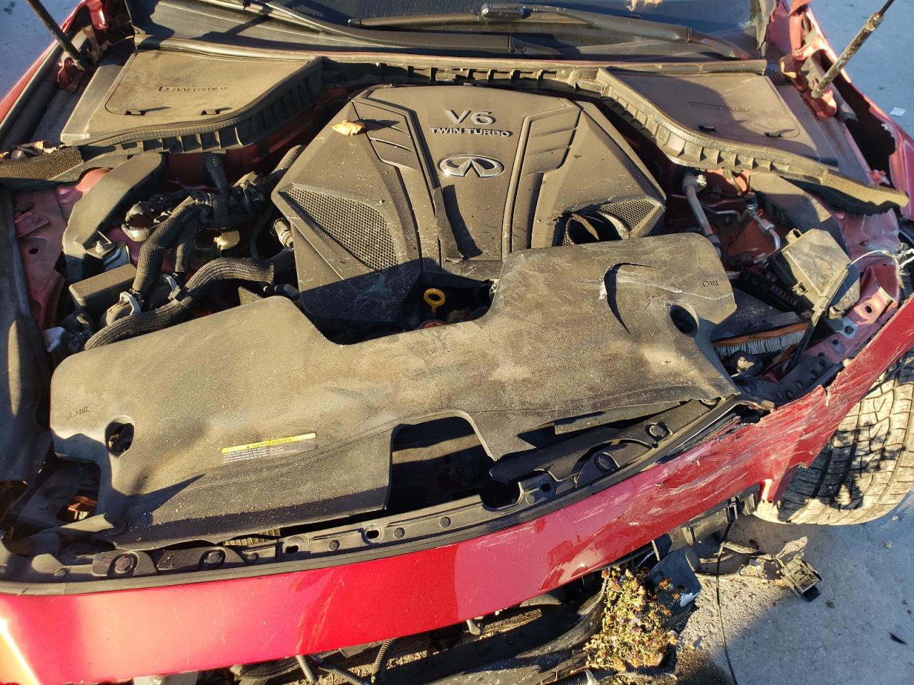 2021 Infiniti Q50 Red Sport 400 VIN: JN1FV7DPXMM850795 Lot: 91650105