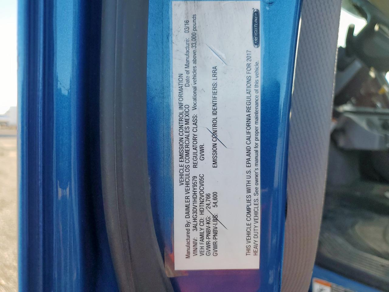 2017 Freightliner 114Sd Box Truck VIN: 3ALHG3DV1HDHY9579 Lot: 86282275