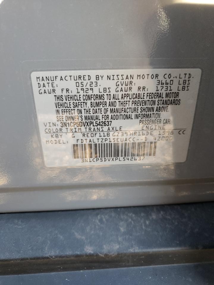 2023 Nissan Kicks Sr VIN: 3N1CP5DVXPL542637 Lot: 93810425