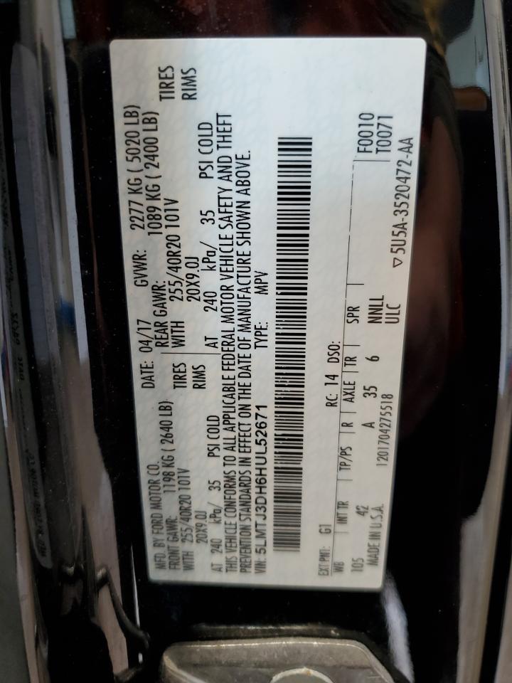 2017 Lincoln Mkc Reserve VIN: 5LMTJ3DH6HUL52671 Lot: 92262445