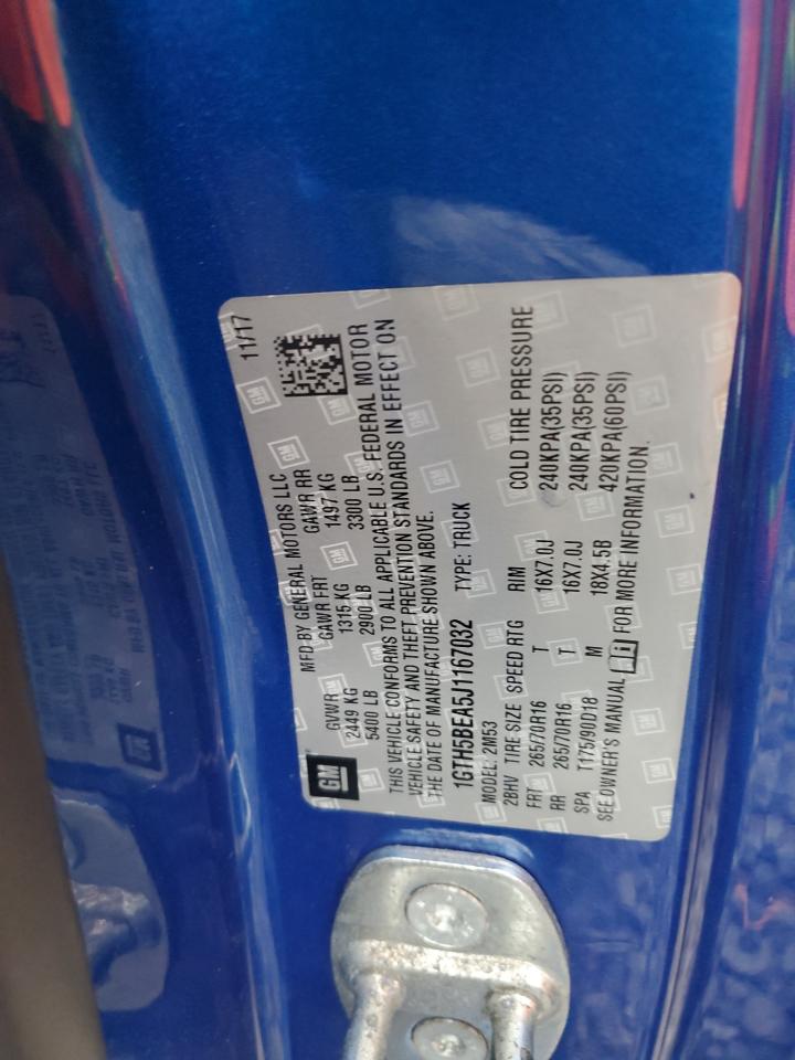 2018 GMC Canyon VIN: 1GTH5BEA5J1167032 Lot: 92248955