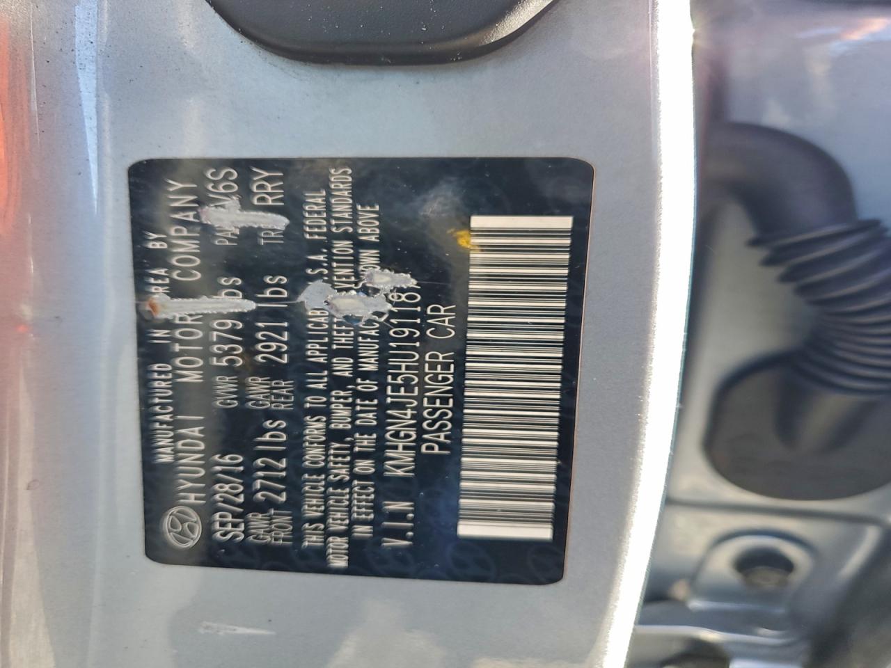 2017 Genesis G80 Base VIN: KMHGN4JE5HU191187 Lot: 93558135