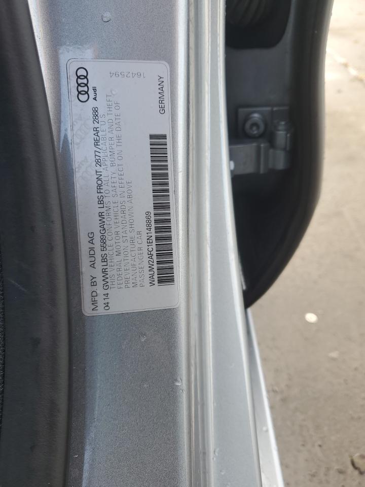 2014 Audi S7 Premium VIN: WAUW2AFC1EN148869 Lot: 92731305