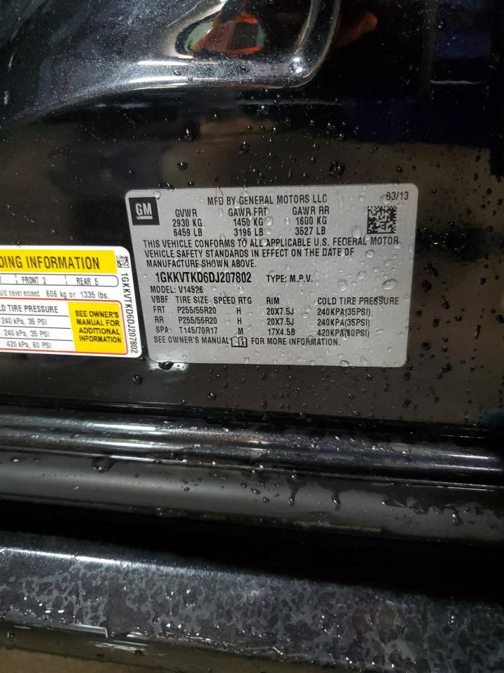 2013 GMC Acadia Denali VIN: 1GKKVTKD6DJ207802 Lot: 93186395