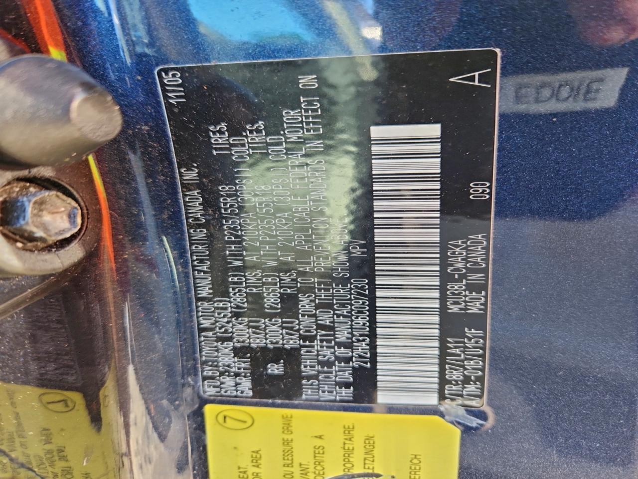 2006 Lexus Rx 330 VIN: 2T2HA31U96C097230 Lot: 94315685