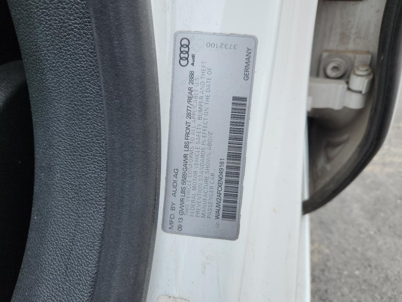 2014 Audi S7 Premium VIN: WAUW2AFCXEN049161 Lot: 93054445