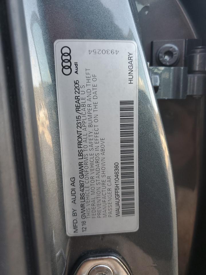 2017 Audi A3 Premium VIN: WAUAUGFF5H1046360 Lot: 92385585